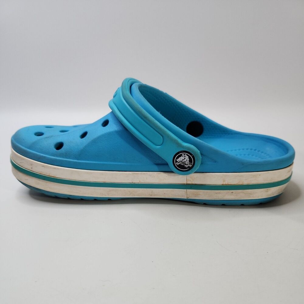Crocs Men's Women's Bayaband Clog Slip On Size M4 W6 Digital Aqua White - Picture 7 of 15